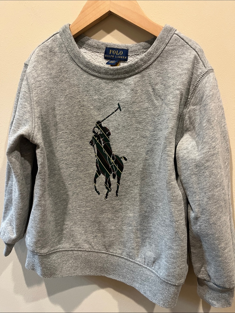 Polo by Ralph Lauren Heather Gray Crewneck with Embroidered Polo Player